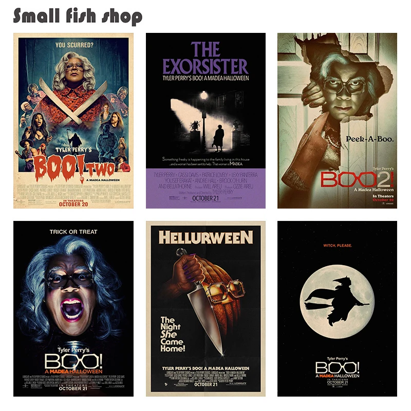 Фото Boo! A Madea Halloween Home Furnishing decoration retro poster Kraft Movie Poster Drawing core Wall stickers Дом и сад Boo! A Madea Halloween Home Furnishing decoration retro poster Kraft Movie Poster Drawing core Wall stickers Дом и сад