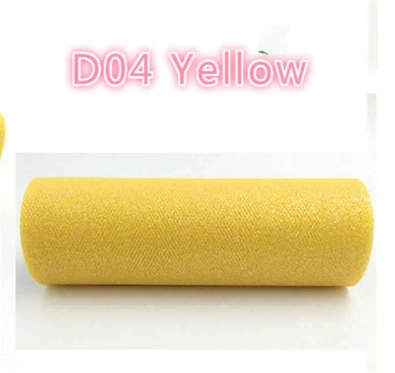 Yellow 15 см 25 ярдов тени с металлическим блеском тюль рулон кружево своими руками ткань рулоны детская юбка-пачка одежда трикотажное платье Швейные аксессуары - Цвет: Yellow