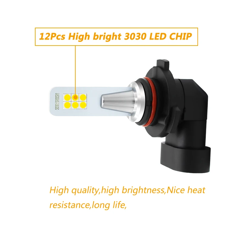 2x9006 HB4 светодиодный противотуманные лампы 3030 12SMD Авто Мотор грузовик вождения