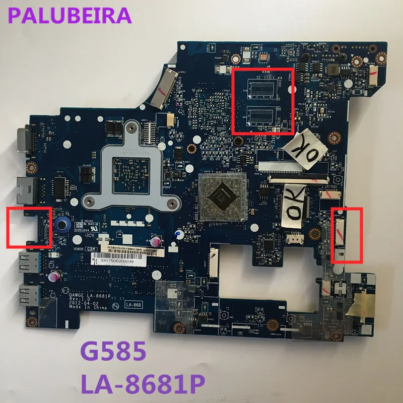 PALUBEIRA для Lenovo G585 Материнская плата ноутбука LA 8681P основная 100% тестирование
