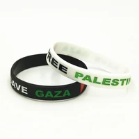 1pc hot sale fashion save gaza wristband free palestine silicone braceletsbanles with flag logo design women men gift sh276