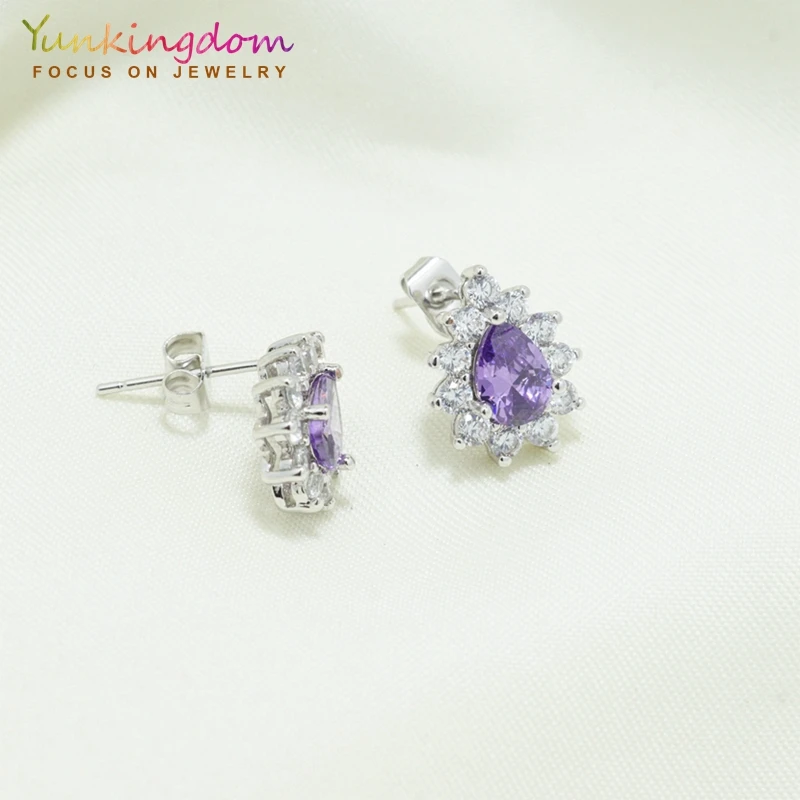 Yunkingdom маленькие серьги-гвоздики с каплями воды для женщин модные ювелирные