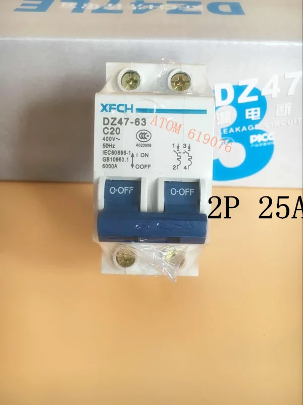 Автоматический выключатель лучшего качества DZ47 2P 25A 400 В ~ 50 Гц/60 Гц автоматический