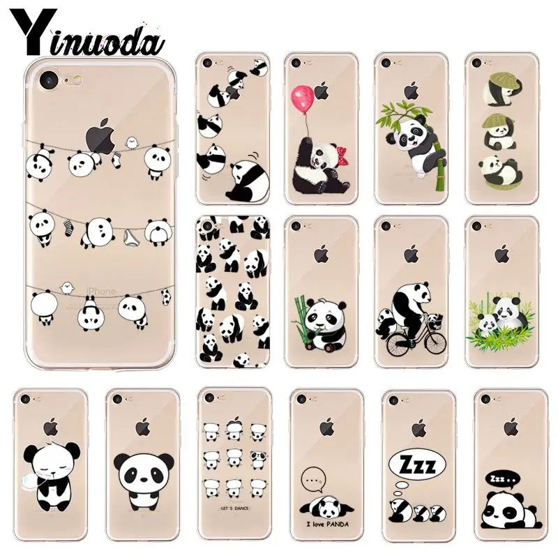 Чехол для телефона Yinuoda с милым рисунком панды iPhone 5 5Sx 6 7 7plus 8 8Plus X XS MAX XR | Мобильные
