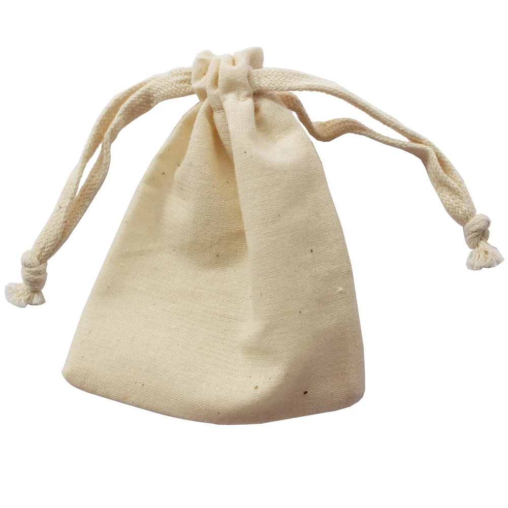 115g/m2 cotton fabric (50pcs/lot) organic natural promotional drawstring gift bag pouch accept cutomize logo and size | Дом и сад