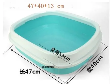 

Раковина для кошачьего туалета, полузакрытая миска для домашнего питомца, размер: 18,5x15,7x5,1 дюйма