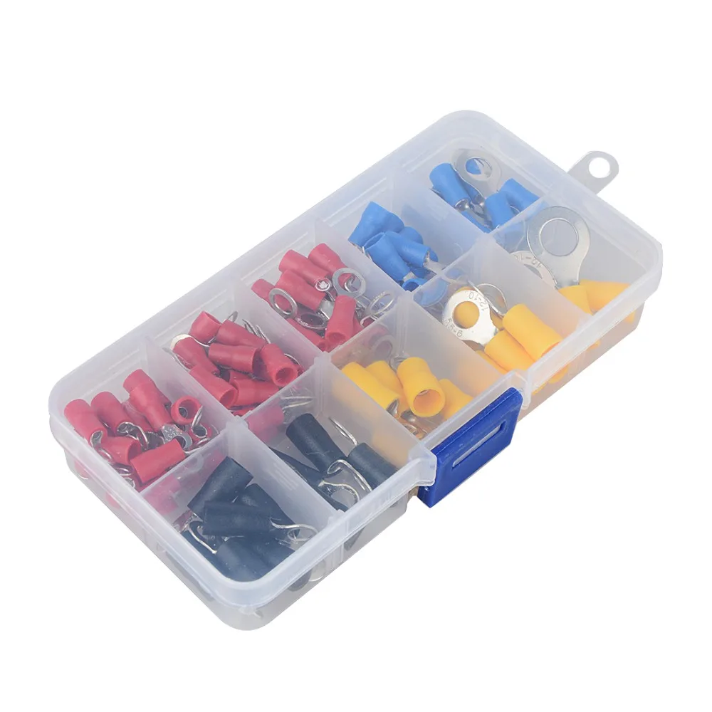 

Ring Crimp Connector Wire Terminal Cable Electric Fork Assortment RV SV Terminals for Wire Lug Terminal Car Accessories