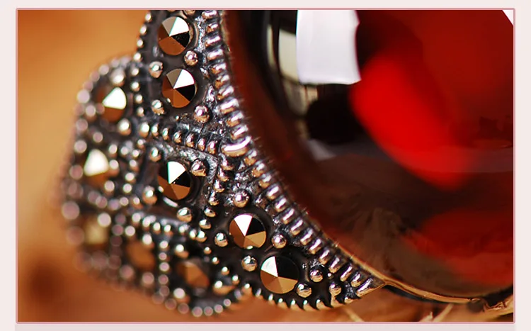 Винтажное кольцо из серебра 925 пробы с гранатом женское серебряное рубином |