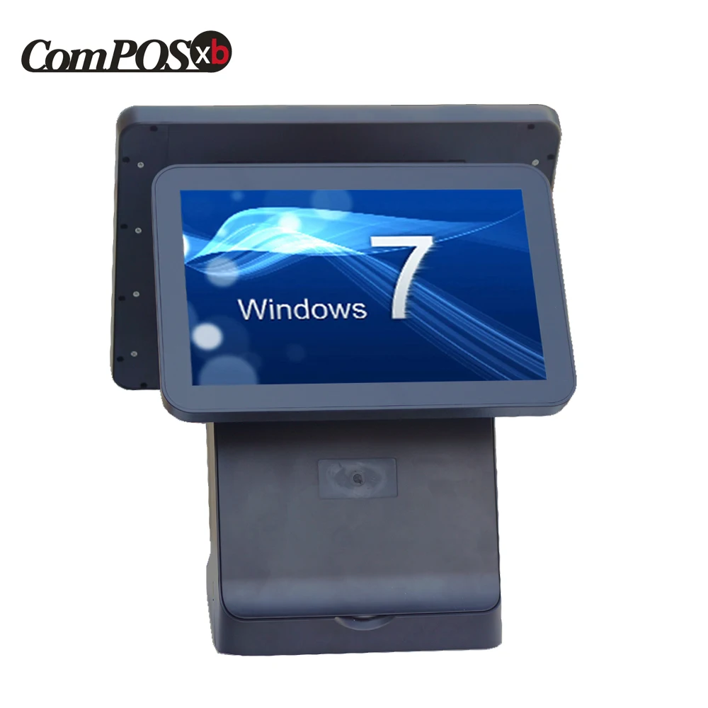 Новый 15 дюймов TFT светодиодный плоский емкостный сенсорный экран pos система и 12