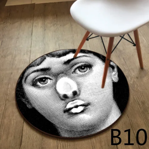 Высокое качество Fornasetti ковры круглые ковры Гостиная коврик для Спальня Классическая Леди Коврик для йоги Tapete пункт сала - Цвет: J