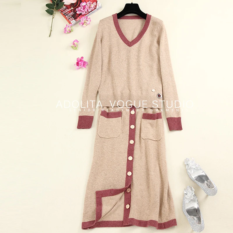Качество леди юбка костюм моды свитер | Женская одежда