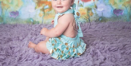 Повязка на голову для девочек розовый и золотой комбинезон в горошек Детский с