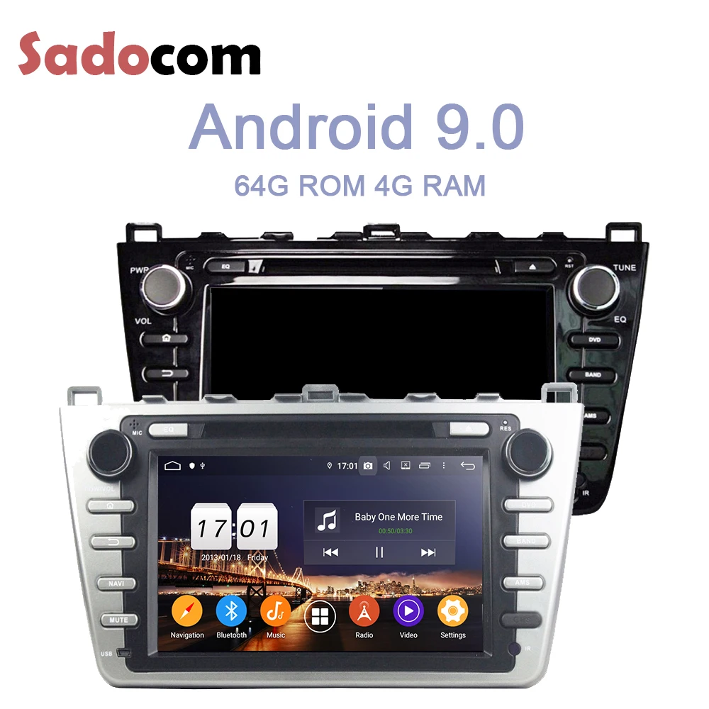 DSP ips 2 din TDA7851 Android 9 0 для MAZDA 6 Ultra Ruiyi 2008 2012 4 Гб ОЗУ 8 ядерный автомобильный dvd плеер