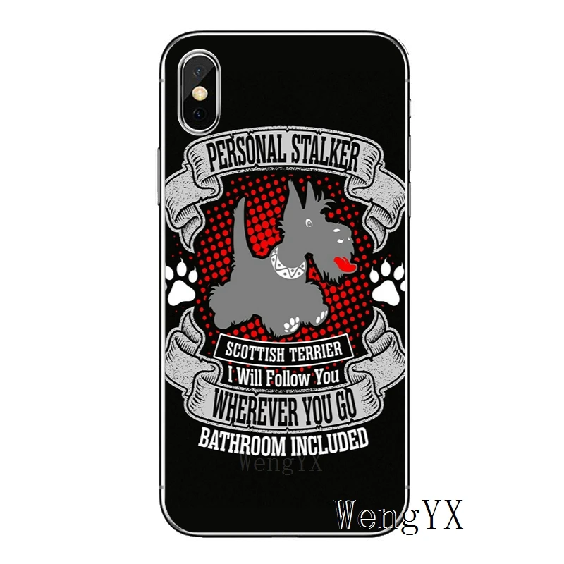 Модные шотландский терьер чехол для телефона для Apple iPhone 8 7 plus 6s 6 plus X XR XS Max SE 5S 5c 5 4S 4 ТПУ мягкий чехол телефона