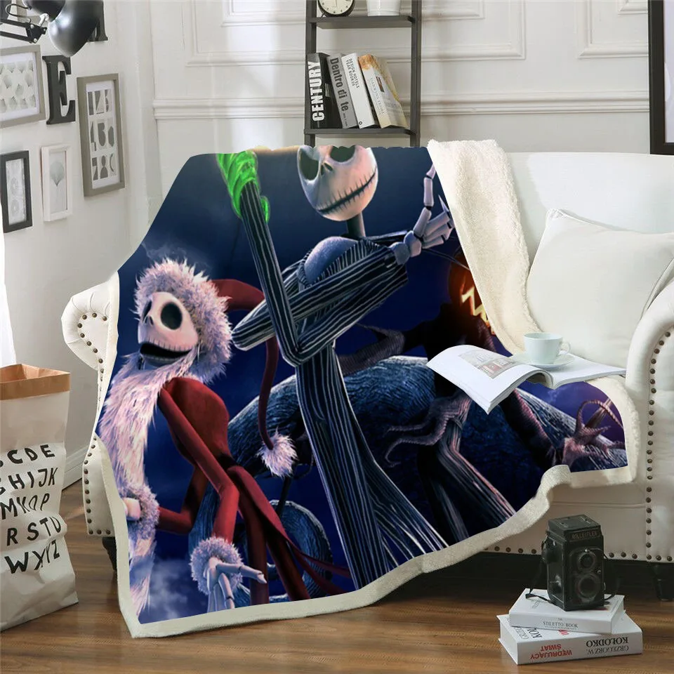 

Christmas Party Printed Sherpa Blanket Couch Quilt Cover Travel Youth Bedding Outlet Velvet Plush Throw Fleece Blanket Bedspread