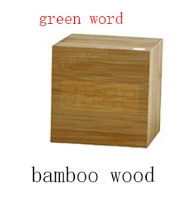 D wood green word Creative Sound Управление светодиодный Будильник цифровой Show деревянном квадратном часы Повтор Функция Таблица курантах для прикроватной украшения - Цвет: D wood green word