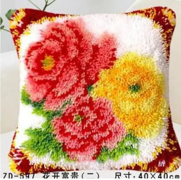 Крючок с защелкой сделай сам вышивка Незаконченный вязальный крючок коврик для