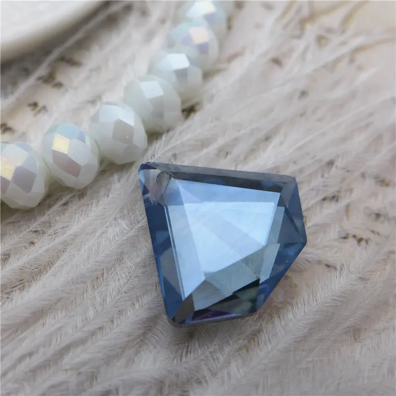 20 мм кристаллическая ограненная алмазная подвеска стеклянные голубые серьги Висячие Подвески самодельные Украшения, Аксессуары Подвески k9 12 шт. PA00 - Цвет: PA35 montana