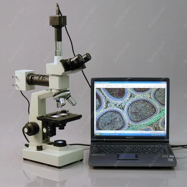 Металлургический микроскоп -- AmScope поставляет 40X-1000X металлургический с верхними и
