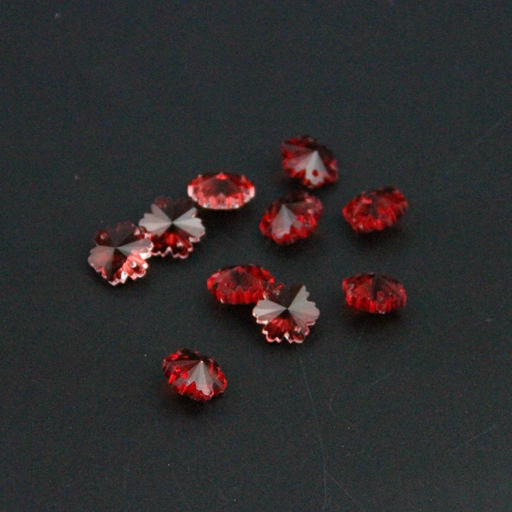 Хрустальные бусины в виде снежного цветка хит продаж 14 мм 2 отверстиях блестящие