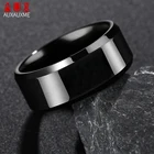 Мужские титановые кольца Auxauxme из нержавеющей стали, простые обручальные кольца 8 мм, хороший подарок для мужчин, размер 5-13, Прямая поставка