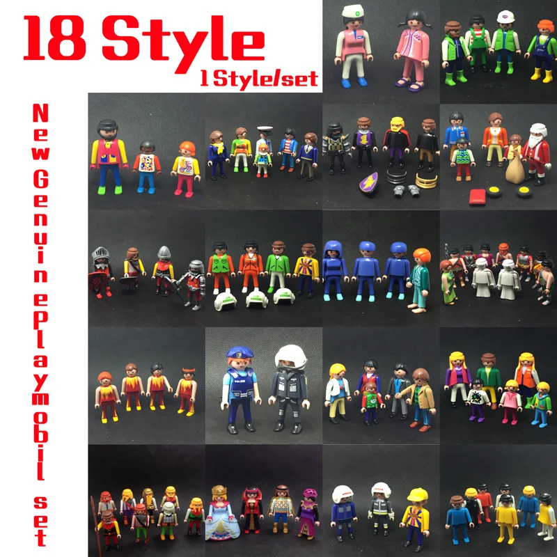 18 стилей Германия Playmobil аксессуары для кукол фигурки оружия рыцари люди лошади