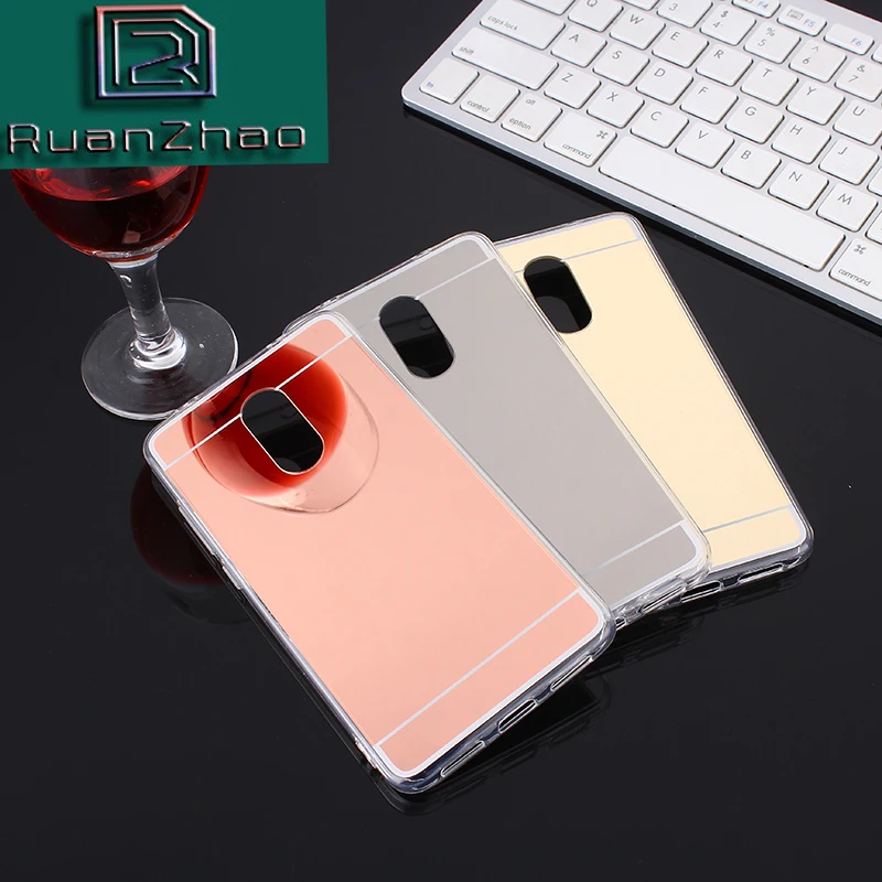 Чехол для Redmi 5A 4A Note 4 Pro мягкий чехол из ТПУ с зеркальной Золотой задней крышкой
