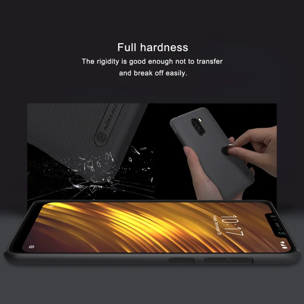 Принципиально для Pocophone f1 Xiaomi чехол купе Carcasa матовое щит Жёсткие Чехлы правой