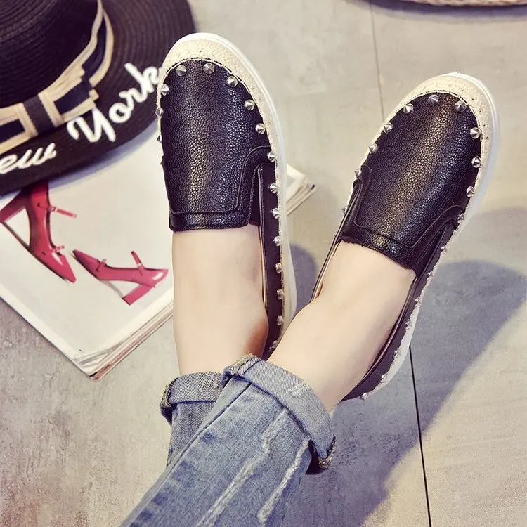 Espadrilles/Женская обувь из натуральной кожи на толстой мягкой подошве лоферы
