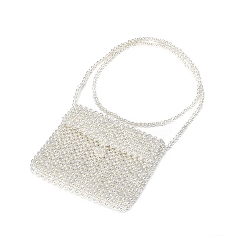 

SEKUSA Women Wedding Bridal Bead Clutch Bag With Shoulder Chain Phone Case Evening Bags For Party Bags