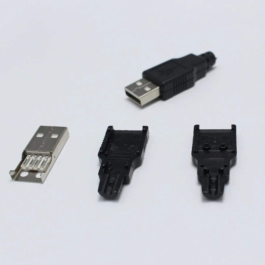 10 шт. DIY USB тип A сварочный Тип штекер 3 в 1 разъем адаптер для OD 0 мм провод черный