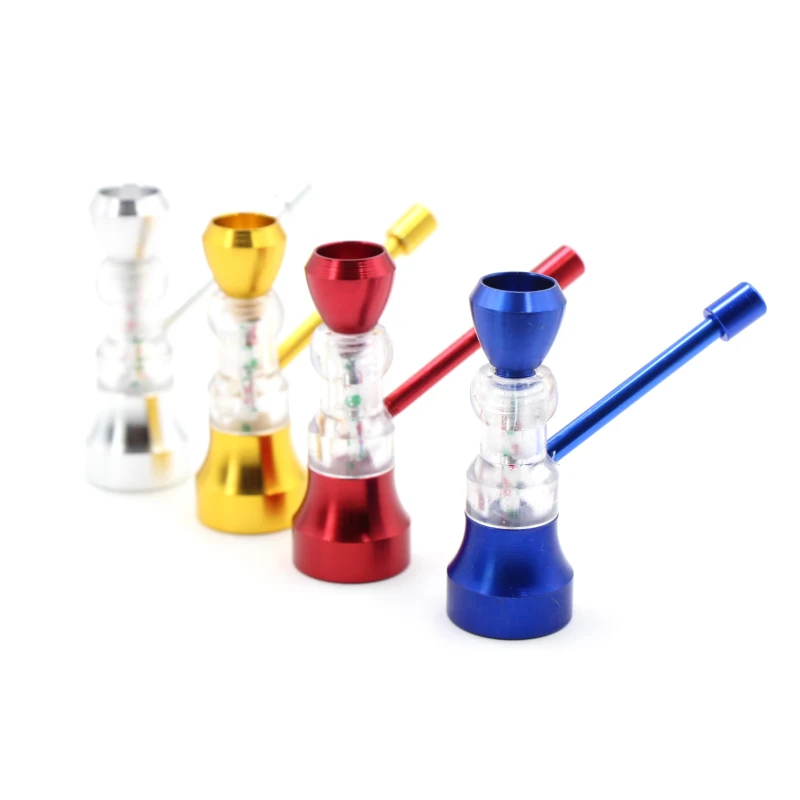 

New fashionable metal pipe, acrylic patchwork metal mini tobacco pipe, easy to carry, multi-color optional pipe
