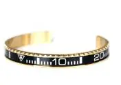 Gold black 10 шт.) Итальянский стиль Модные ювелирные изделия 316L браслет из нержавеющей стали Спидометр официальный браслет для мужчин - Окраска металла: Gold black