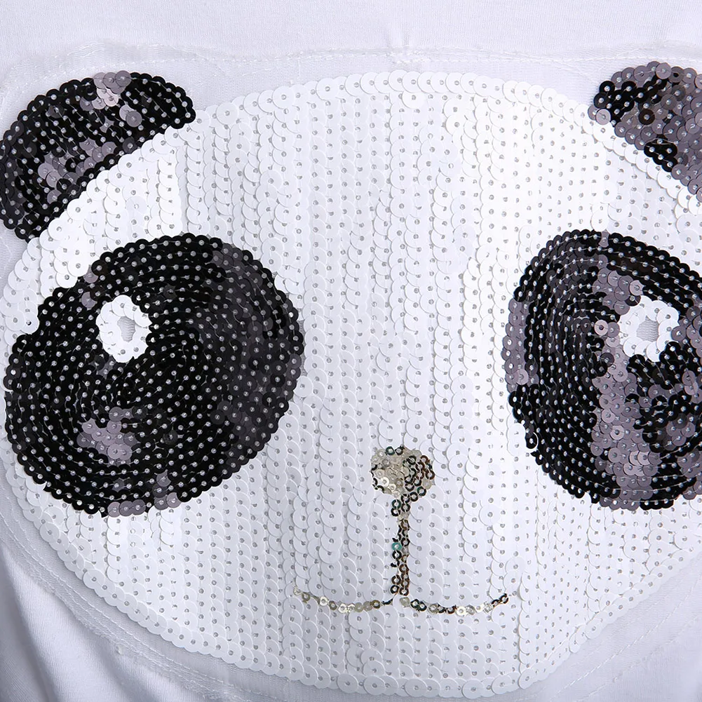 Пижамы для девочек комплект летней одежды детей с рисунком панды Топы штаны в