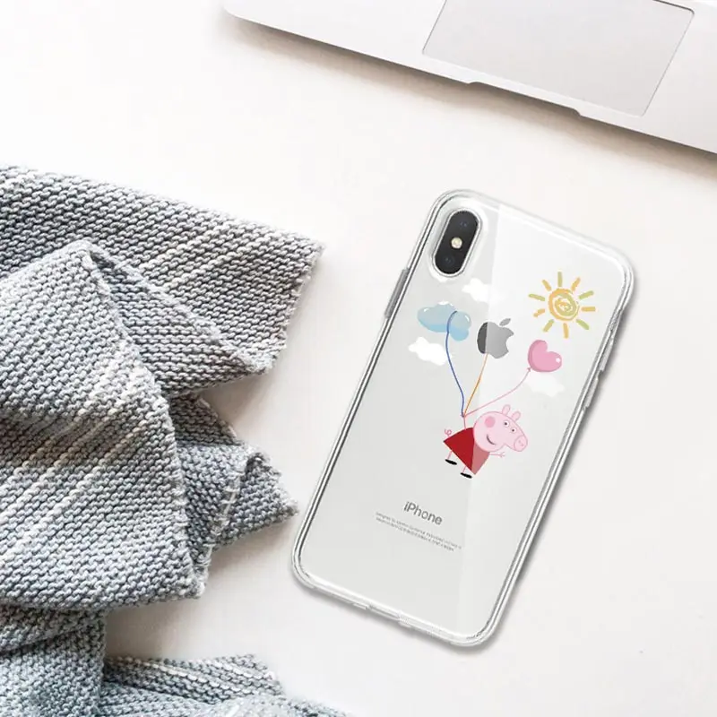 Применимый iphone6 7 8 x xr xsmax прозрачный окрашенный плоский мягкий чехол из ТПУ