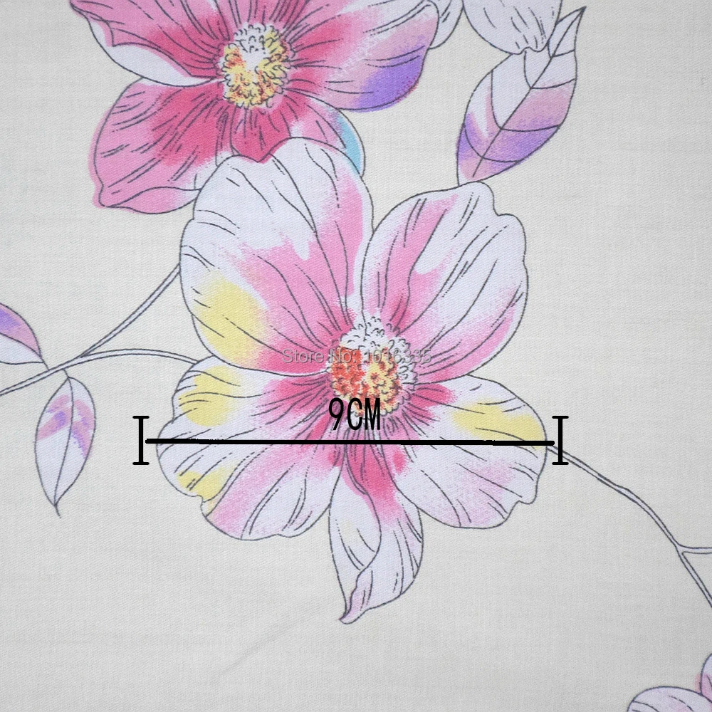 2018 Free shipping 160CM Width Flower Cotton Fabric / Floral Printed telas patchwork fabric | Дом и сад