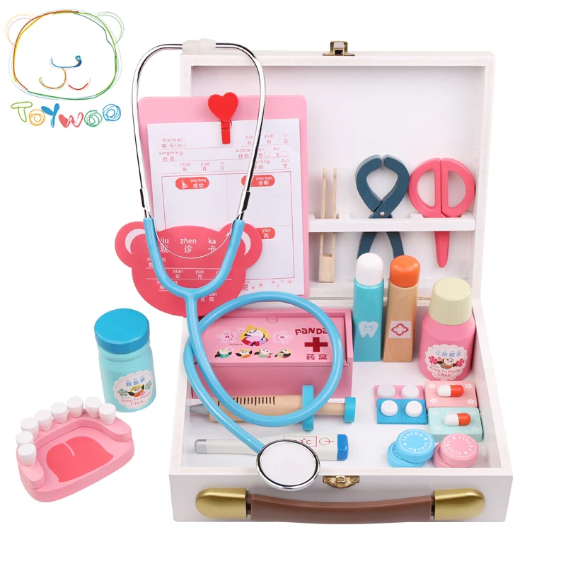 Деревянные игрушки [Toy Woo] детская медицинская коробка Детские аксессуары