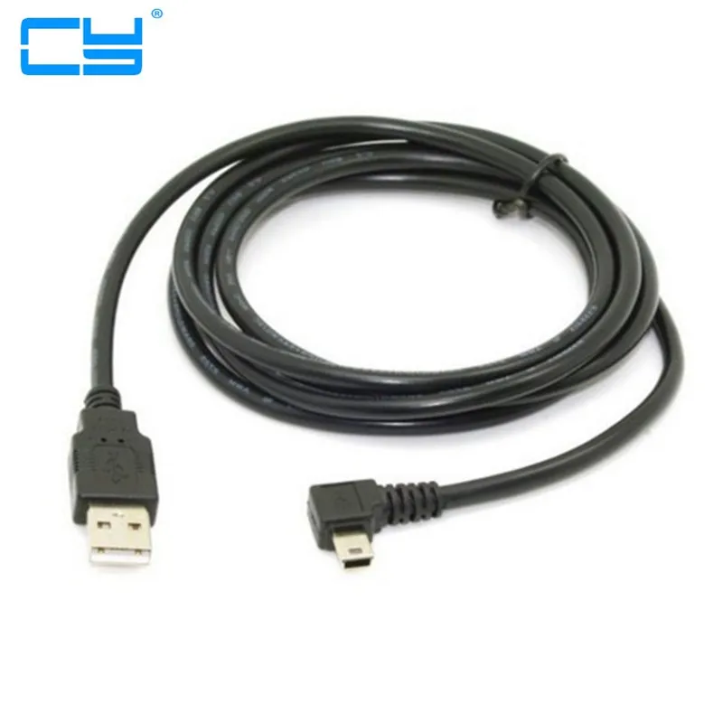 Мини USB B Тип 5pin мужской левый и правый угловой 90 градусов к 2 0 Мужской кабель для