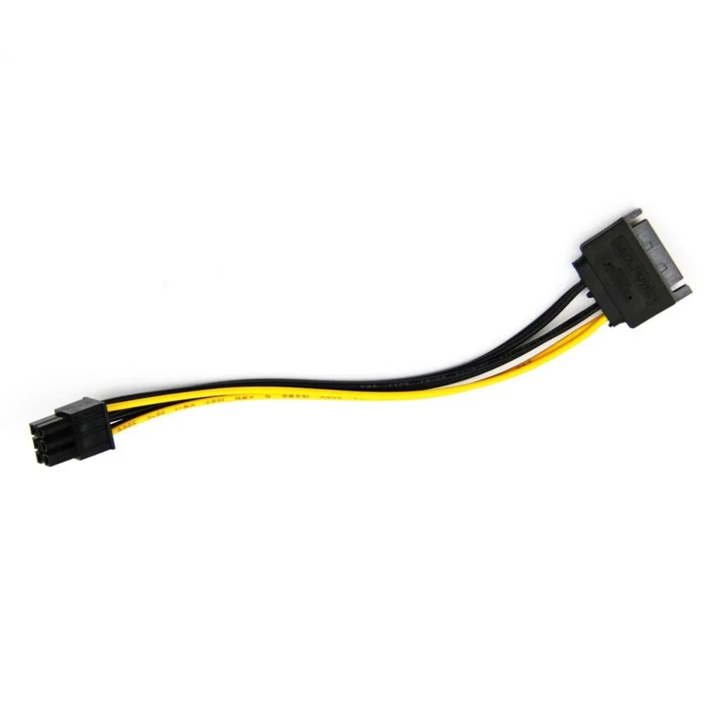 20 см 15Pin-6Pin кабель силовой сети постоянного тока горная машина видеокарта
