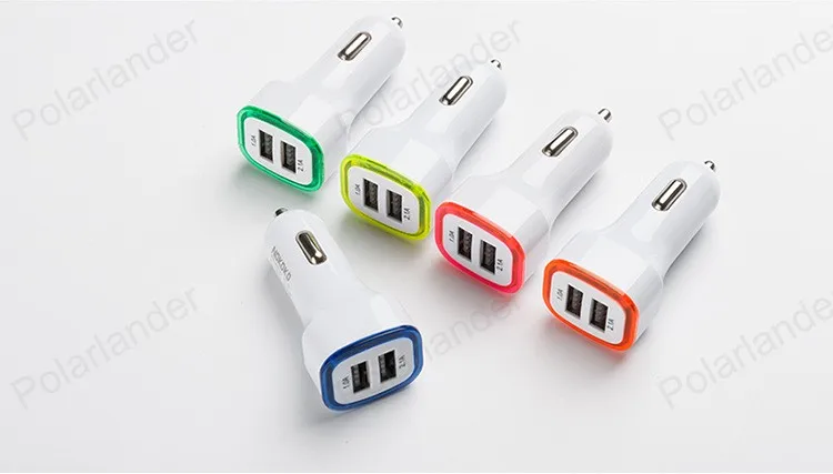 Универсальное автомобильное зарядное устройство 12 В 1.0A2.1A с двумя usb-портами