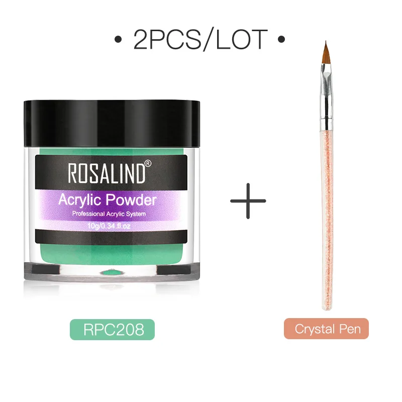 RPC208-N5297-04 Розалинд акриловую пудру, поли гель наращивание ногтей Nail Art Украшение с резным орнаментом для маникюра строитель поли ногти дизайна порошок - Цвет: RPC208-N5297-04
