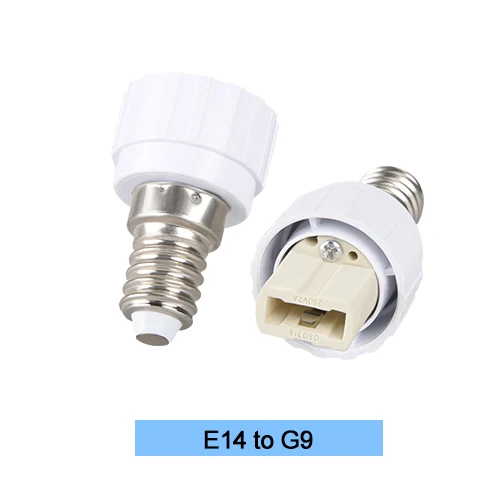 E14 TO G9 E27 патрон для лампы, гнездо преобразователя E12 E14 GU10 G9 B22 MR16, светодиодный адаптер для преобразования, y-образный разветвитель, огнеупорный для дома - Цвет: E14 TO G9