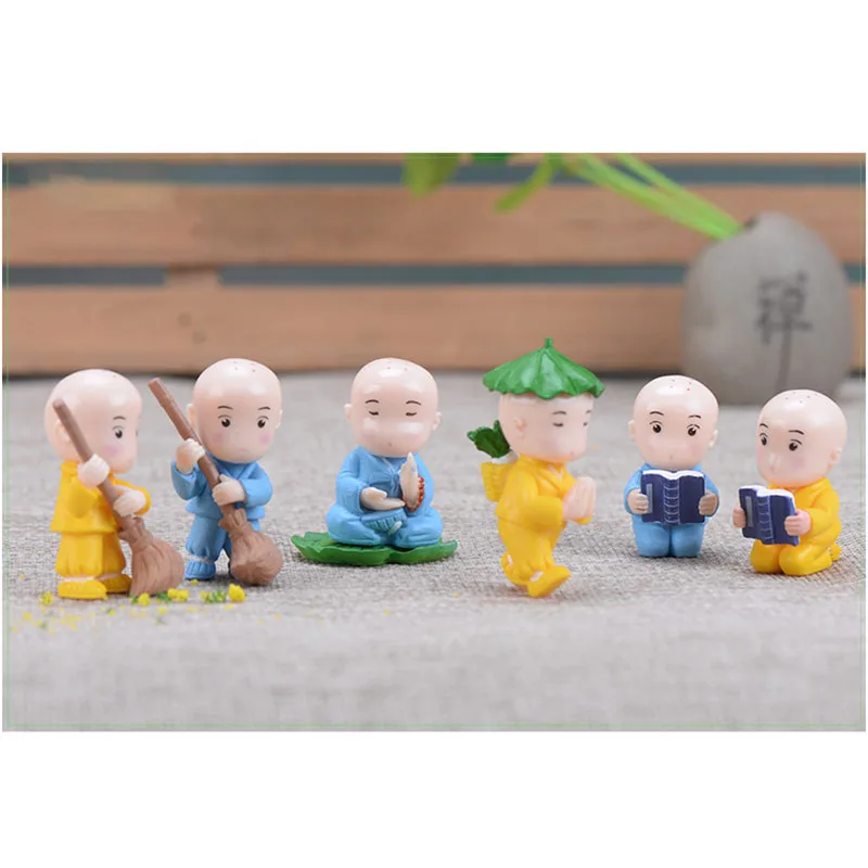 4pcs/Set Mini buddha Figurines Miniature For Home Bonsai Decoration Micro Landscape Decor|Статуэтки и миниатюры| |