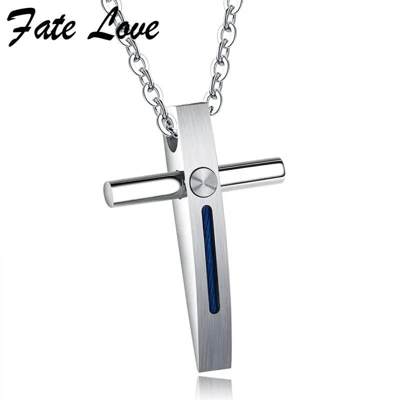 Колье из нержавеющей стали с подвеской Fate Love Classic|jesus cross necklace|cross necklacestainless steel pendant