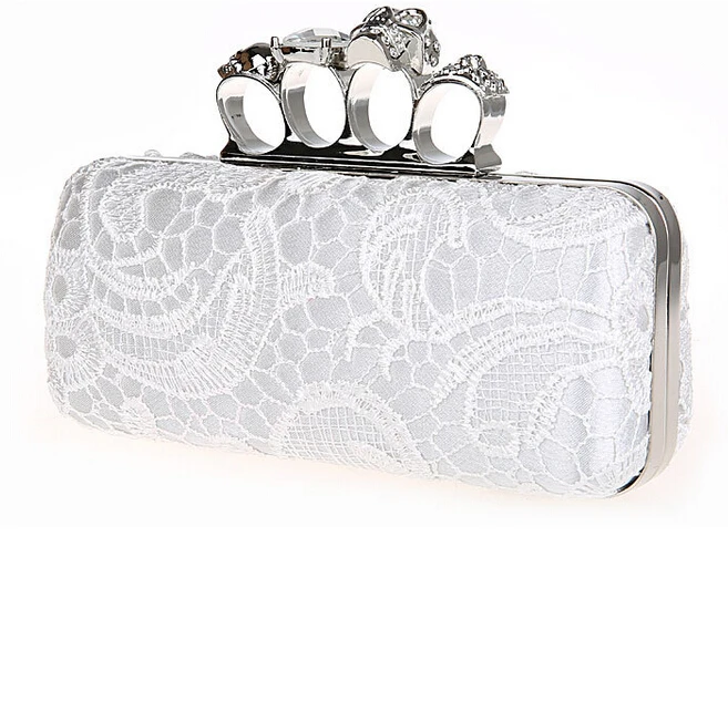 Женский кошелек с бриллиантами и черепами вечерние клатчи конверты украшением в