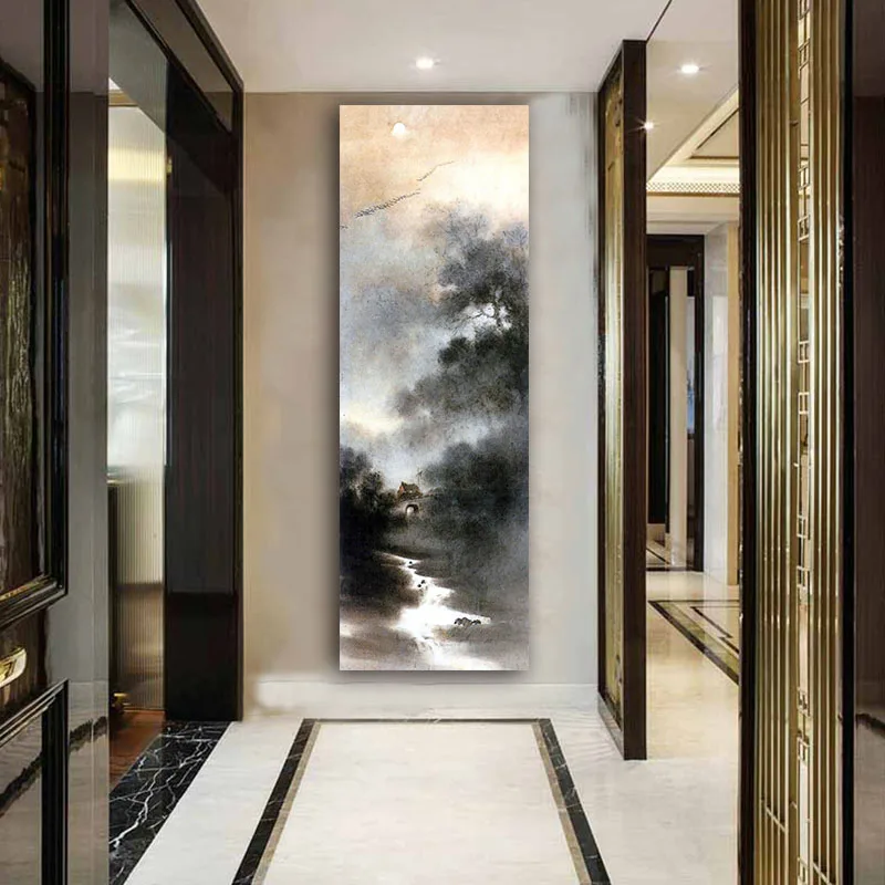 DIY картинки для раскраски по номерам с часоком дикий гусь картина Рисование Живопись по номерам в рамке дома