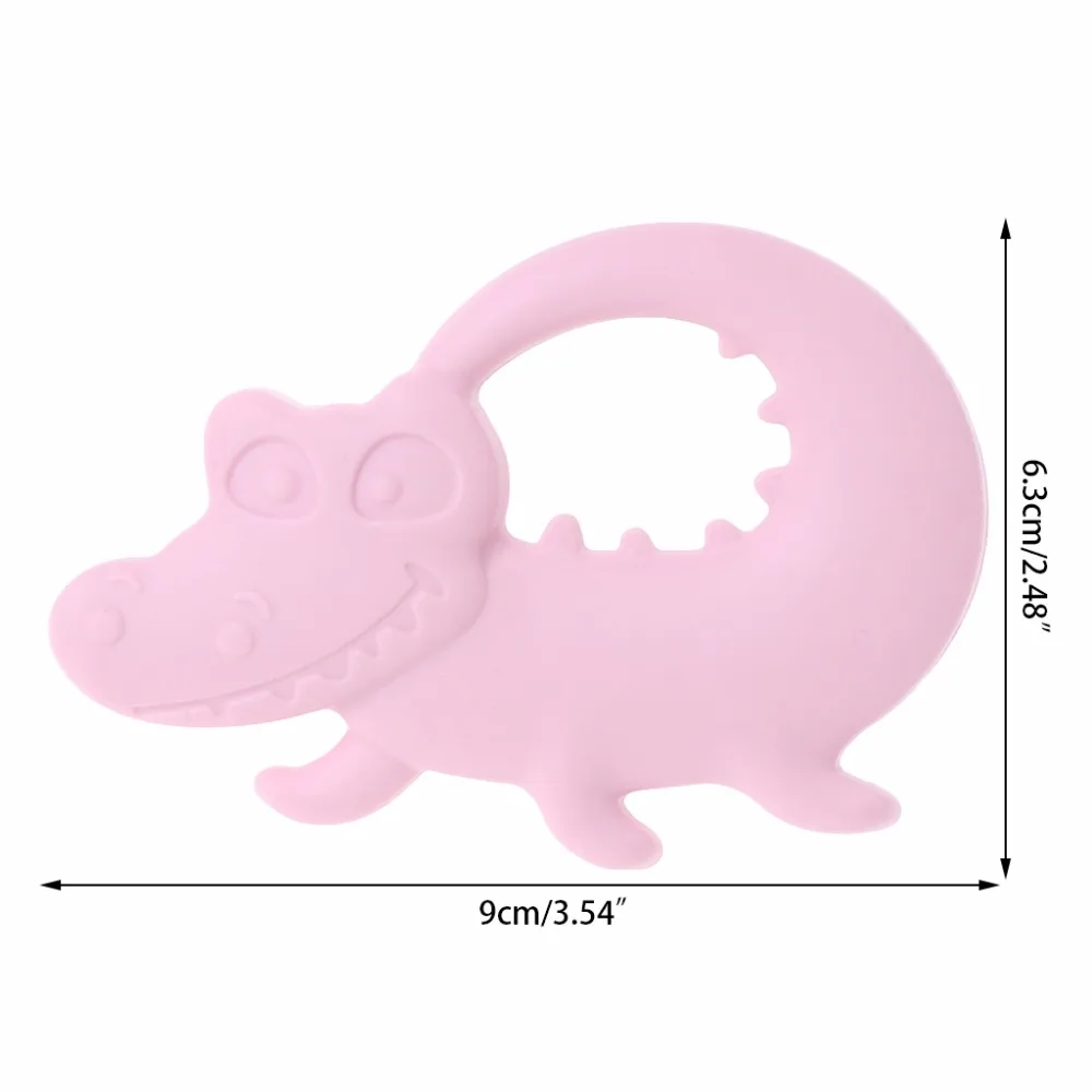 Детский силиконовый Прорезыватель для зубов крокодил|Детские прорезыватели| |