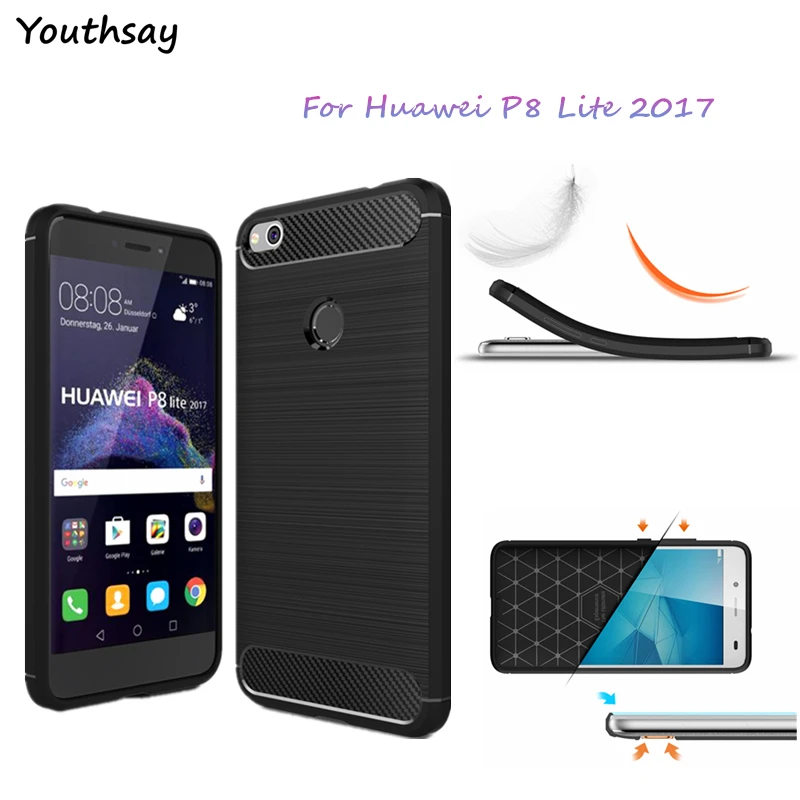 Чехол для Huawei P8 Lite 2017 роскошный армированный резиновый силиконовый чехол