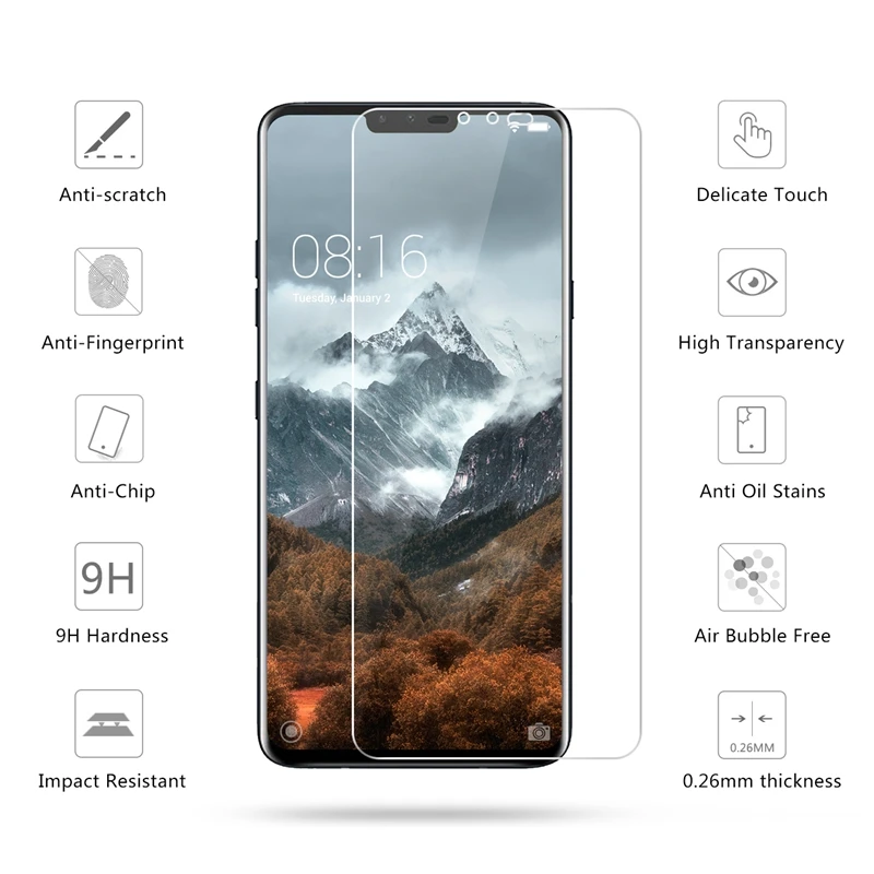 2.5D 0 26 мм 9H Премиум Закаленное стекло для LG V40 ThinQ Защитная пленка 6 4 | Мобильные