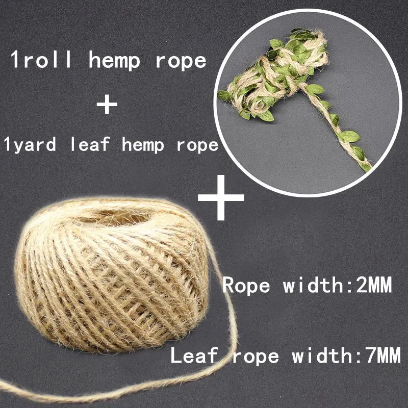 

45yards/lot 2MM Brown Jute Hemp Rope Twine String Cord Shank Craft Making DIY Vase glass bottle Gift Packing decoration